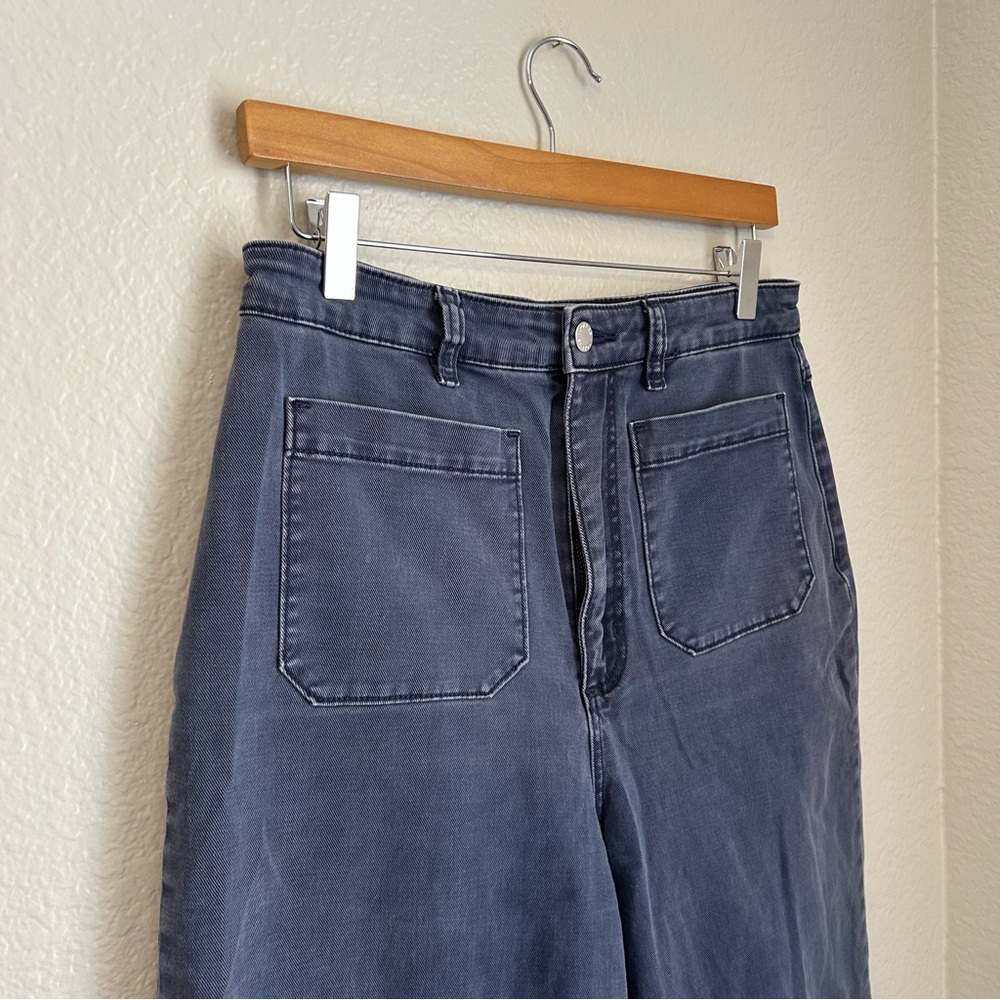Rolla’s Sailor High Rise Wide Leg Ankle Length Jeans W/Patch Front Pockets, 31 - Picture 4 of 14